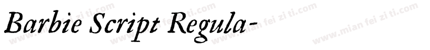 Barbie Script Regula字体转换